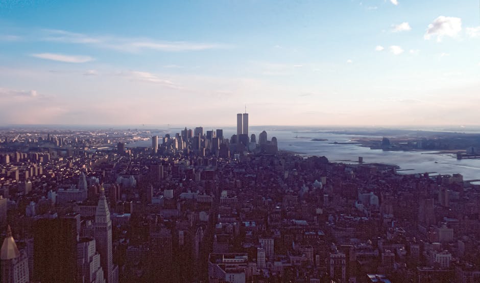 Metropolitan skyline representing peak human achievement