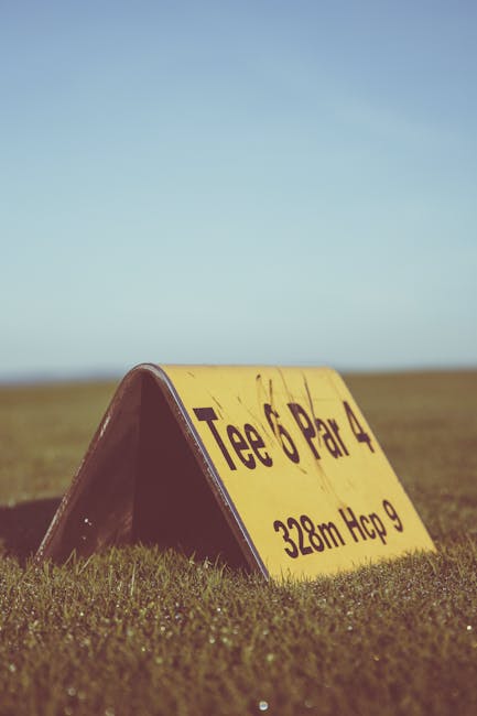 Golf course marker representing precision and active recovery